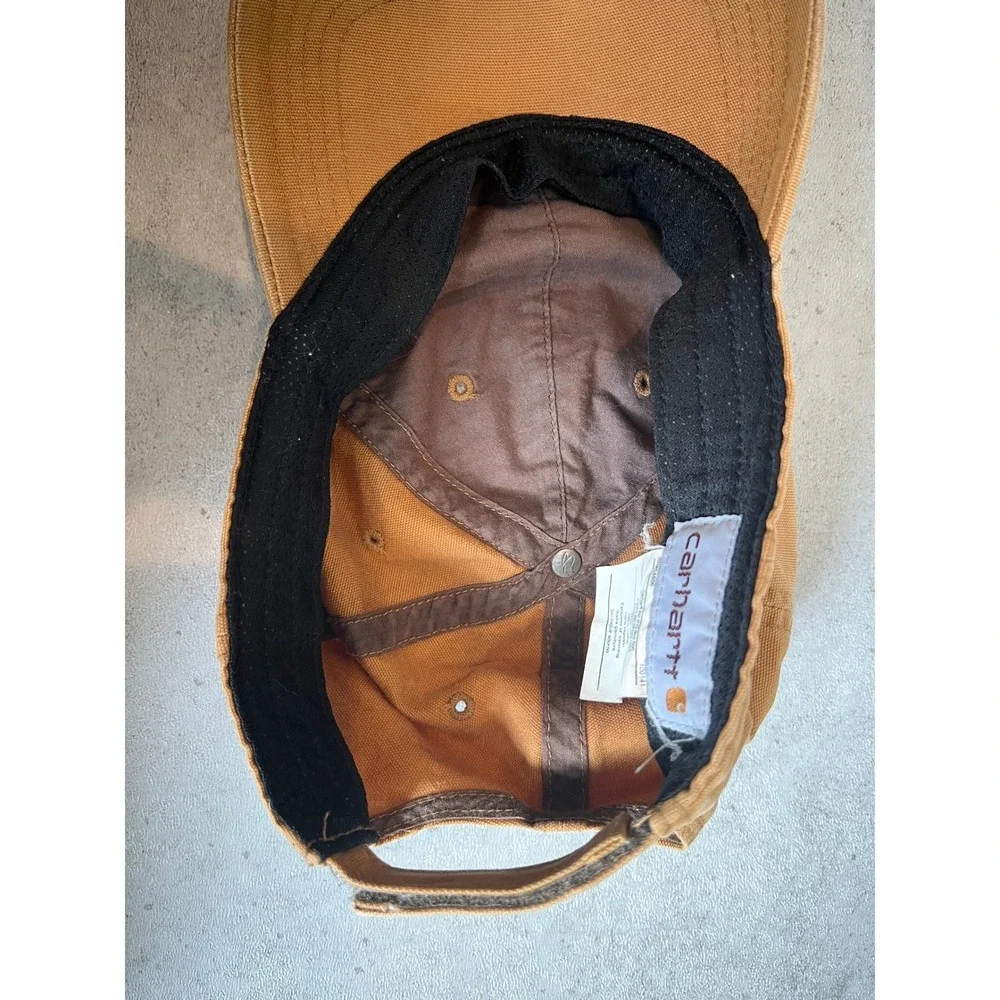 Carhartt Canvas Baseball Cap OS Brown Adjustable Gorpcore Streetwear Rugged